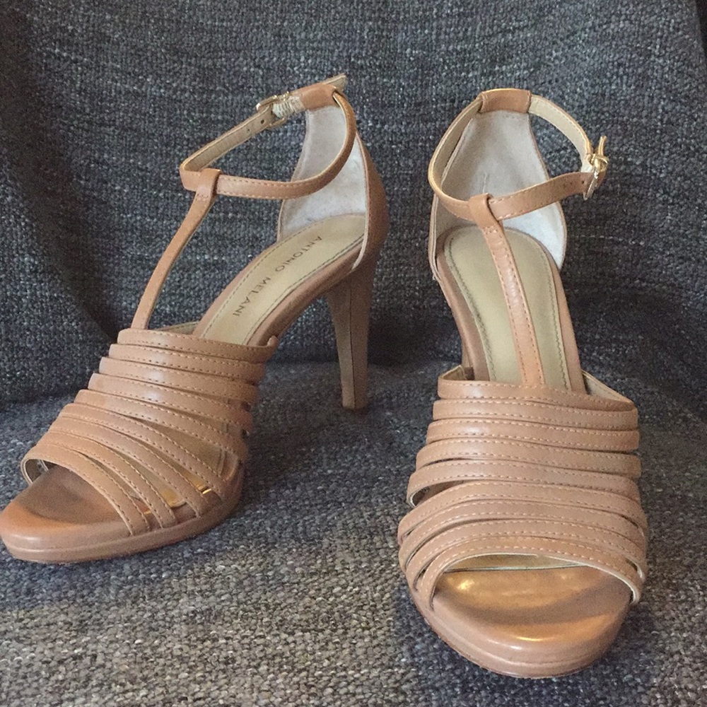 Antonio Melani Tan Strappy Heels
